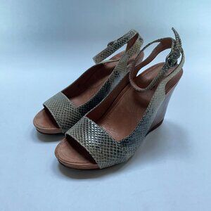 Biviel Wedge Heel Leather & Ankle Strap | Multi color | Size 37